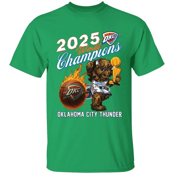 Oklahoma City Thunder 2025 World Champions Shirt - Image 2