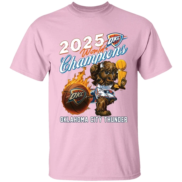 Oklahoma City Thunder 2025 World Champions Shirt - Image 3
