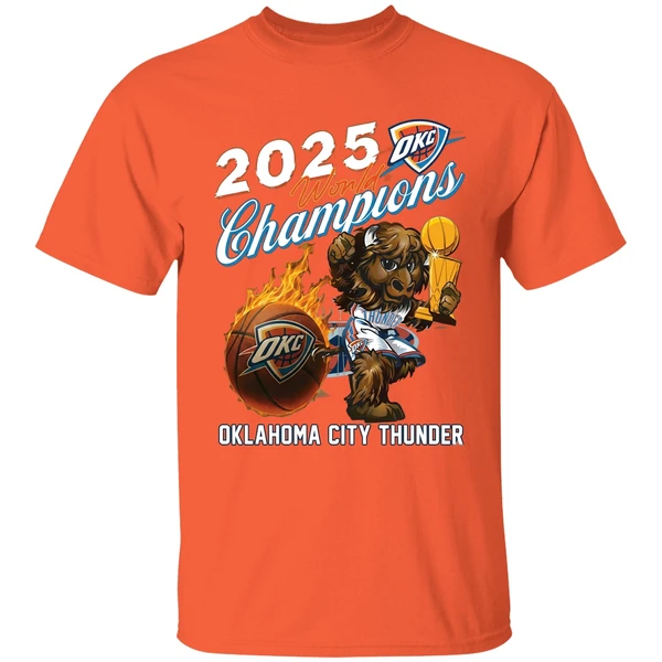 Oklahoma City Thunder 2025 World Champions Shirt - Image 6