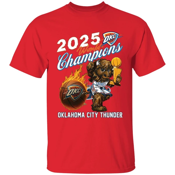 Oklahoma City Thunder 2025 World Champions Shirt - Image 7