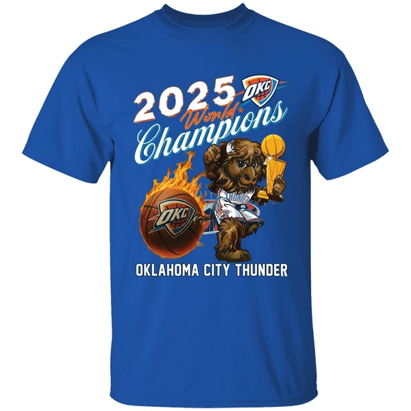 Oklahoma City Thunder 2025 World Champions Shirt - Image 8
