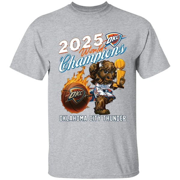 Oklahoma City Thunder 2025 World Champions Shirt - Image 9