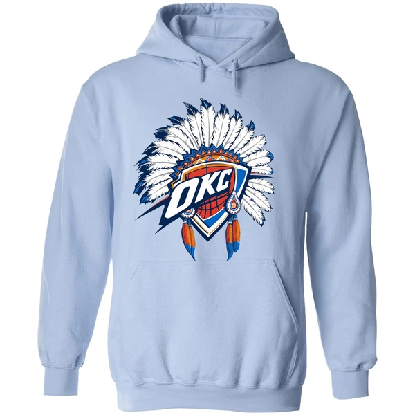 Oklahoma City Thunder Native American Logo Hoodie - Image 4