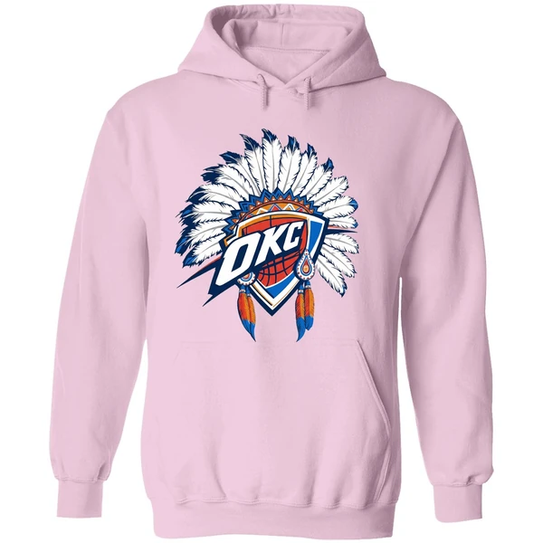 Oklahoma City Thunder Native American Logo Hoodie - Image 5