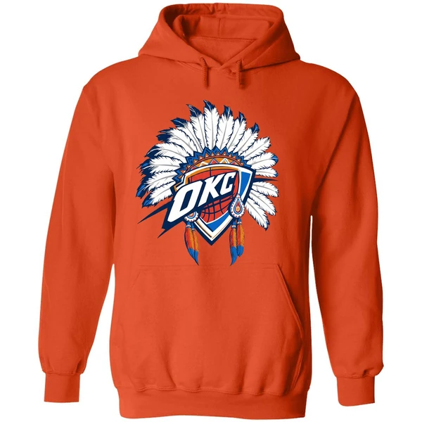 Oklahoma City Thunder Native American Logo Hoodie - Image 6
