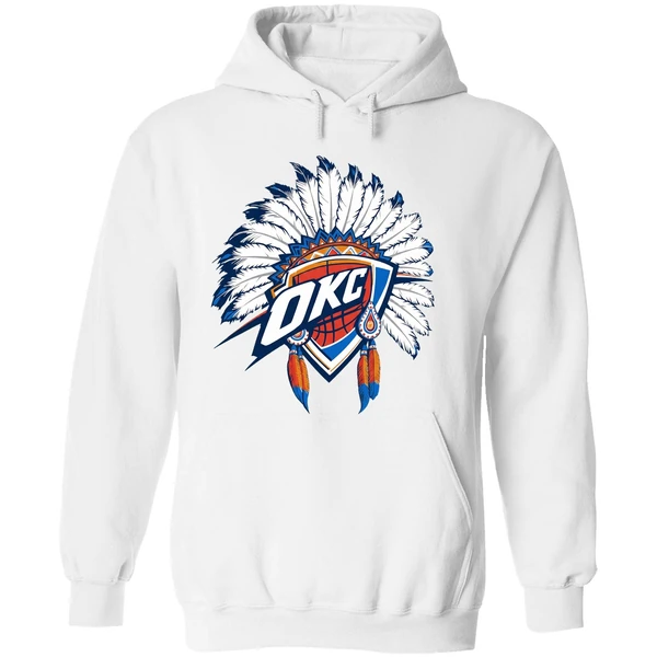 Oklahoma City Thunder Native American Logo Hoodie - Image 8