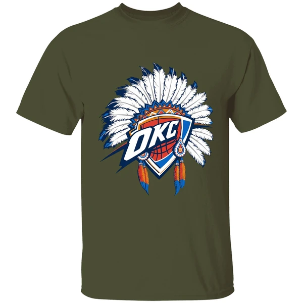 Oklahoma City Thunder Native American Logo Shirt - Image 9