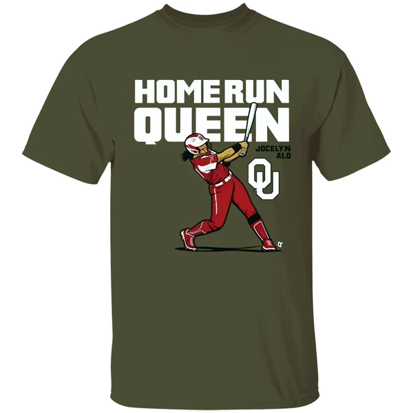 Oklahoma Softball Jocelyn Alo Home Run Queen Shirt - Image 3