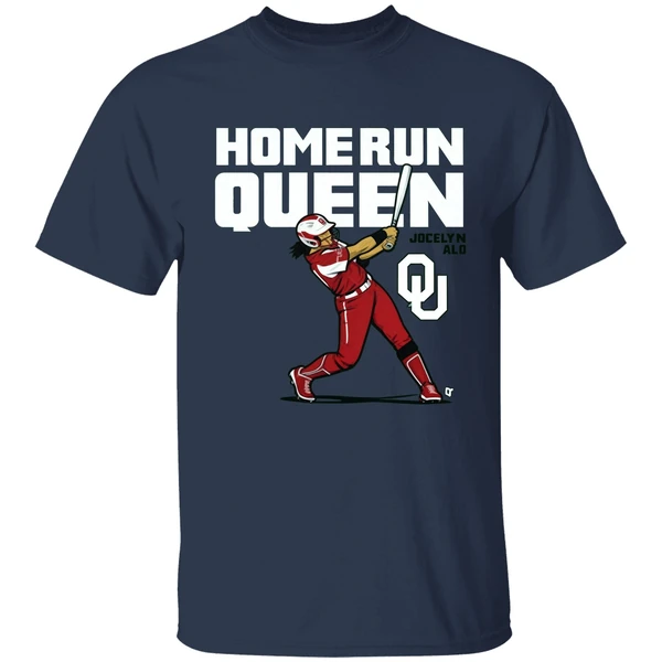 Oklahoma Softball Jocelyn Alo Home Run Queen Shirt - Image 4