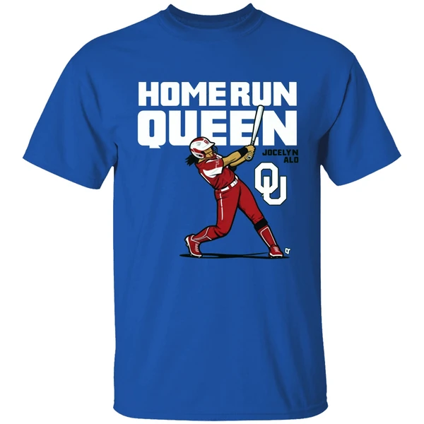 Oklahoma Softball Jocelyn Alo Home Run Queen Shirt - Image 7