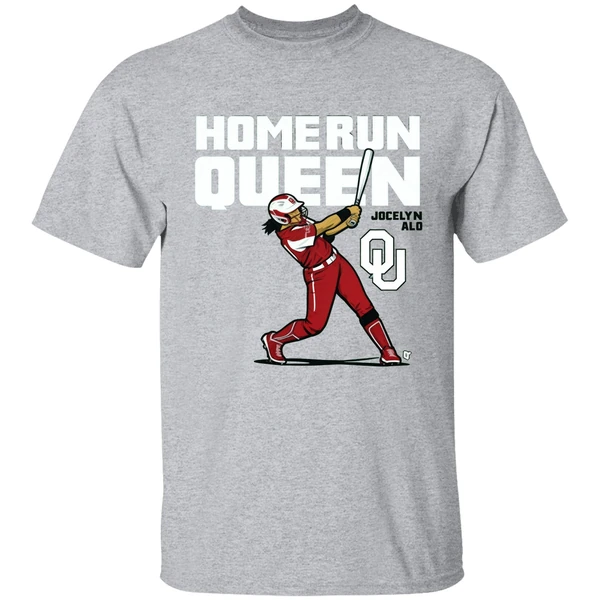 Oklahoma Softball Jocelyn Alo Home Run Queen Shirt - Image 8