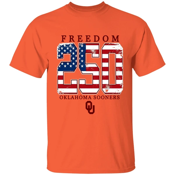 Oklahoma Sooners Americana Freedom 250th Logo Shirt - Image 3