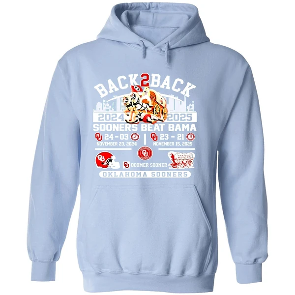 Oklahoma Sooners Back 2 Back Beat Bama Hoodie - Image 4