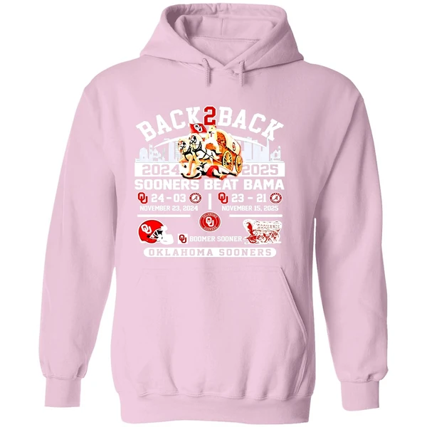 Oklahoma Sooners Back 2 Back Beat Bama Hoodie - Image 5