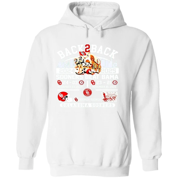 Oklahoma Sooners Back 2 Back Beat Bama Hoodie - Image 8