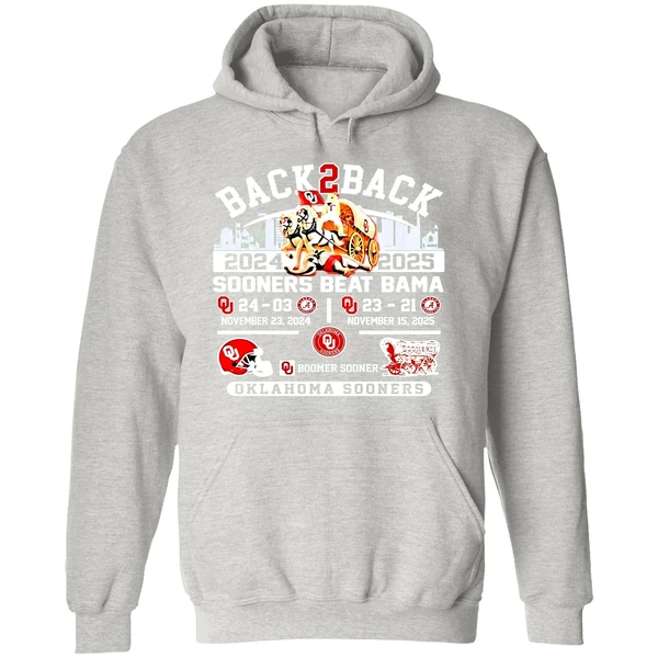 Oklahoma Sooners Back 2 Back Beat Bama Hoodie - Image 9