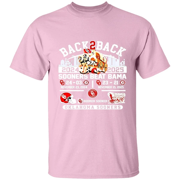 Oklahoma Sooners Back 2 Back Beat Bama Shirt - Image 3
