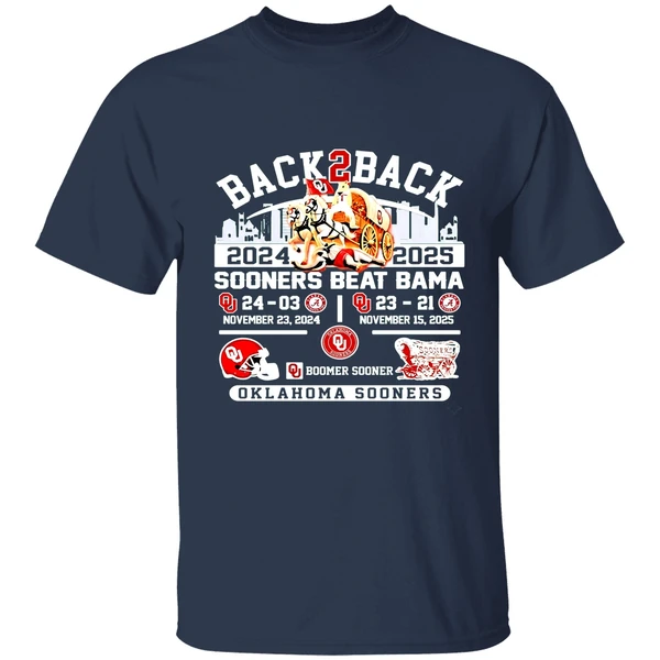 Oklahoma Sooners Back 2 Back Beat Bama Shirt - Image 5