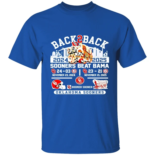 Oklahoma Sooners Back 2 Back Beat Bama Shirt - Image 8