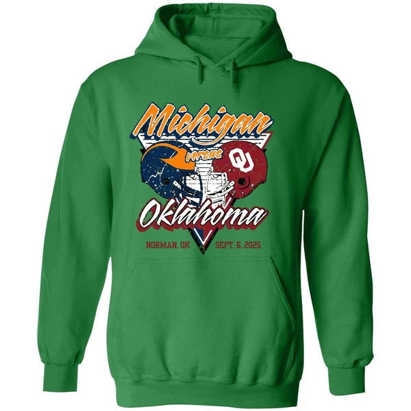 Oklahoma Sooners Vs Michigan Wolverines 2025 Gameday Onion Belt Hoodie - Image 2