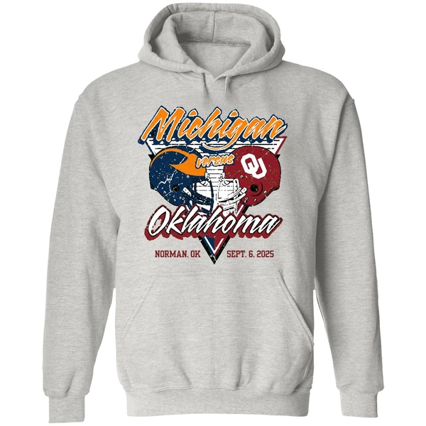 Oklahoma Sooners Vs Michigan Wolverines 2025 Gameday Onion Belt Hoodie - Image 9
