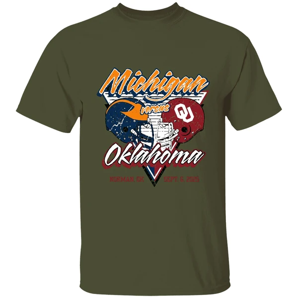 Oklahoma Sooners Vs Michigan Wolverines 2025 Gameday Onion Belt Shirt - Image 4