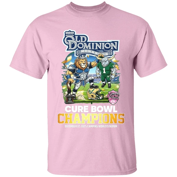 Old Dominion Monarchs Cure Bowl Champions 2025 Mascot Shirt - Image 3
