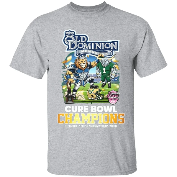 Old Dominion Monarchs Cure Bowl Champions 2025 Mascot Shirt - Image 9
