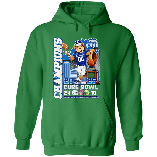 Old Dominion University Odu Champions At Cure Bowl 2025 Hoodie - Image 2