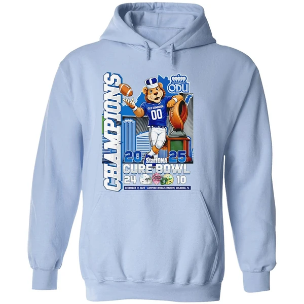 Old Dominion University Odu Champions At Cure Bowl 2025 Hoodie - Image 4