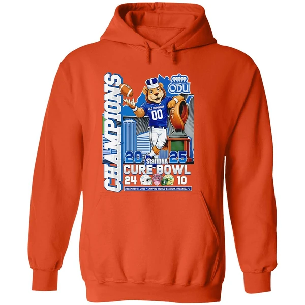 Old Dominion University Odu Champions At Cure Bowl 2025 Hoodie - Image 6