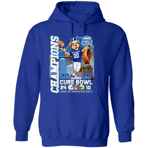 Old Dominion University Odu Champions At Cure Bowl 2025 Hoodie - Image 7