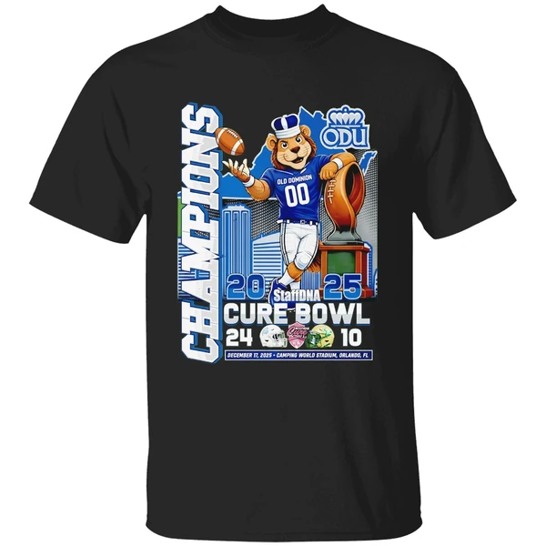 Old Dominion University Odu Champions At Cure Bowl 2025 Shirt