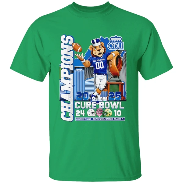 Old Dominion University Odu Champions At Cure Bowl 2025 Shirt - Image 2
