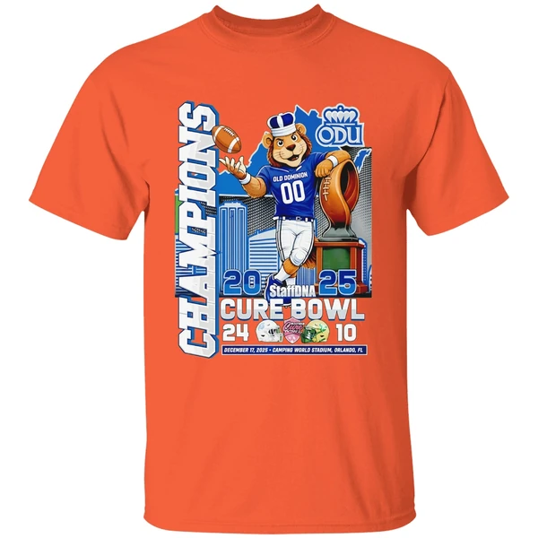 Old Dominion University Odu Champions At Cure Bowl 2025 Shirt - Image 6