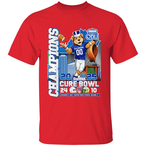 Old Dominion University Odu Champions At Cure Bowl 2025 Shirt - Image 7