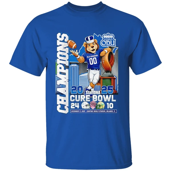 Old Dominion University Odu Champions At Cure Bowl 2025 Shirt - Image 8