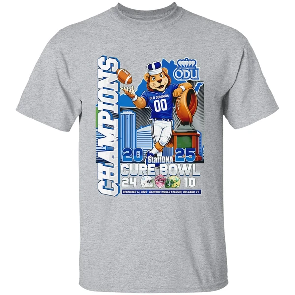 Old Dominion University Odu Champions At Cure Bowl 2025 Shirt - Image 9