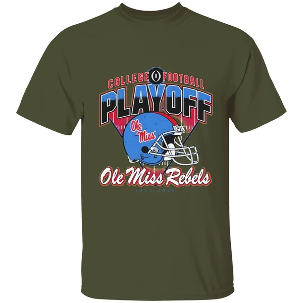 Ole Miss College Football Playoff Rebels Helmet Shirt - Image 4