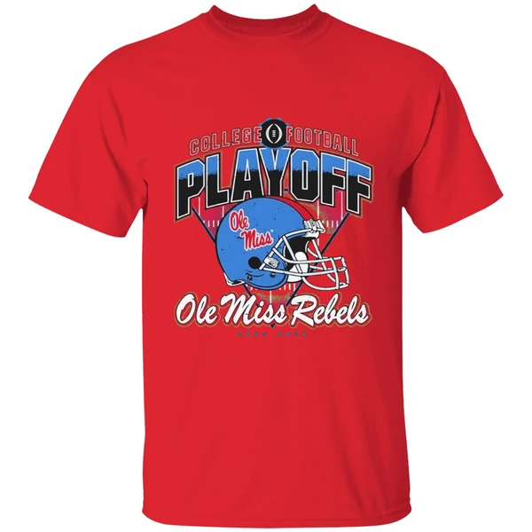 Ole Miss College Football Playoff Rebels Helmet Shirt - Image 7