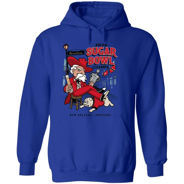 Ole Miss Rebels Beat Georgia Bulldogs 2026 Sugar Bowl Champs New Orleans Louisiana Hoodie - Image 7
