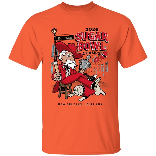 Ole Miss Rebels Beat Georgia Bulldogs 2026 Sugar Bowl Champs New Orleans Louisiana Shirt - Image 3