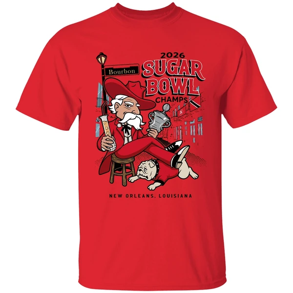 ole miss rebels beat georgia bulldogs 2026 sugar bowl champs new orleans louisiana shirt red