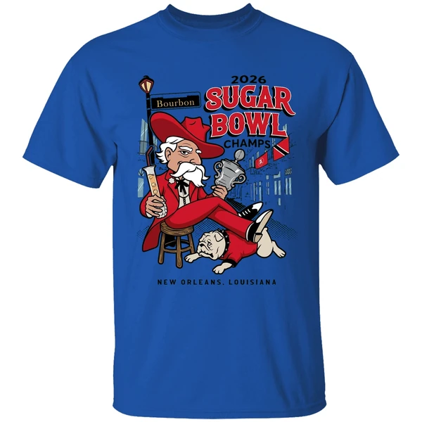 Ole Miss Rebels Beat Georgia Bulldogs 2026 Sugar Bowl Champs New Orleans Louisiana Shirt - Image 5