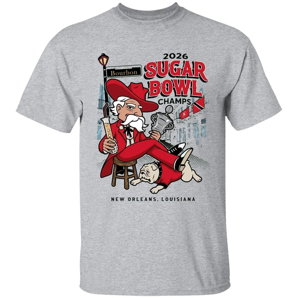 ole miss rebels beat georgia bulldogs 2026 sugar bowl champs new orleans louisiana shirt sportgrey