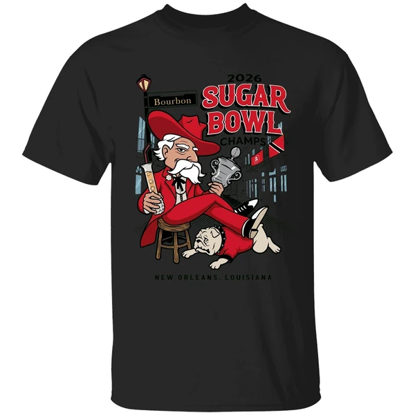 Ole Miss Rebels Beat Georgia Bulldogs 2026 Sugar Bowl Champs New Orleans Louisiana Shirt - Image 7
