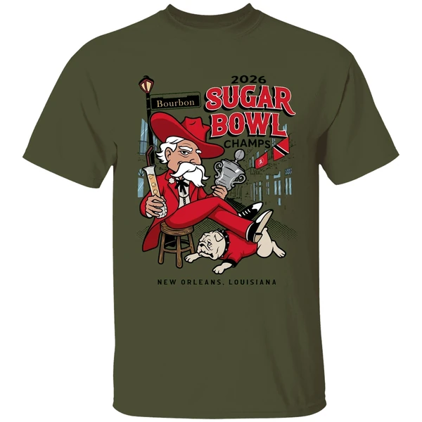 Ole Miss Rebels Beat Georgia Bulldogs 2026 Sugar Bowl Champs New Orleans Louisiana Shirt - Image 9
