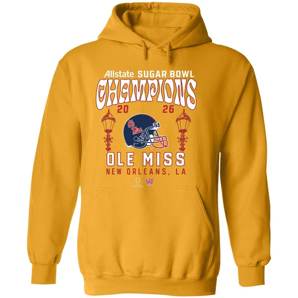 Ole Miss Rebels College Football Playoff 2026 Sugar Bowl Champions Hoodie