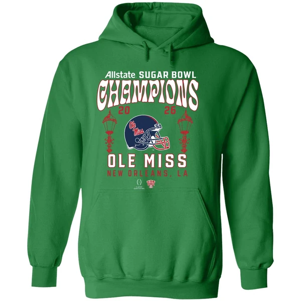 Ole Miss Rebels College Football Playoff 2026 Sugar Bowl Champions Hoodie - Image 2