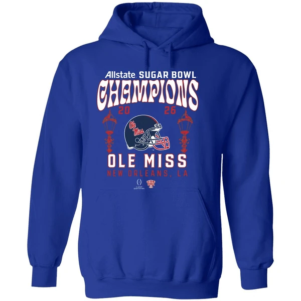Ole Miss Rebels College Football Playoff 2026 Sugar Bowl Champions Hoodie - Image 7